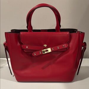 Red Michael Kors Hamilton with Studded Detail